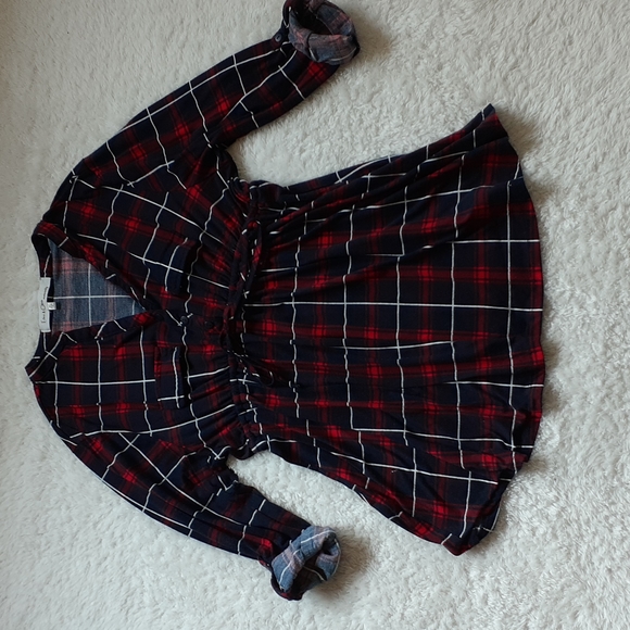 Eden and Olivia Womans Maternity Plaid Top XL - Picture 2 of 12